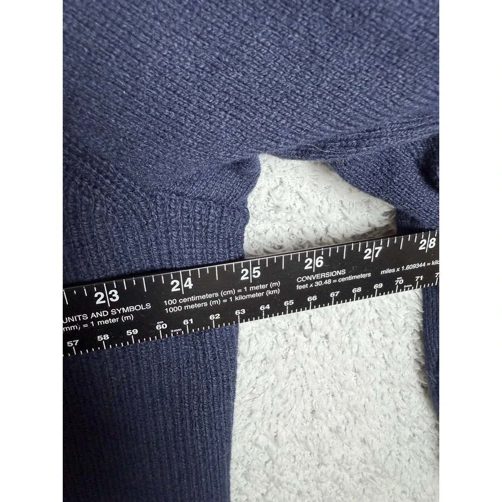 NWT Gap Sweater Mens 2XL Navy Blue Shawl Collar Solid Rib Cotton‎ Pullover